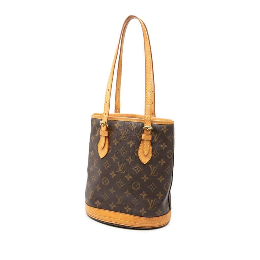 Louis Vuitton Monogram Petit Bucket Brown Good condition - Back View