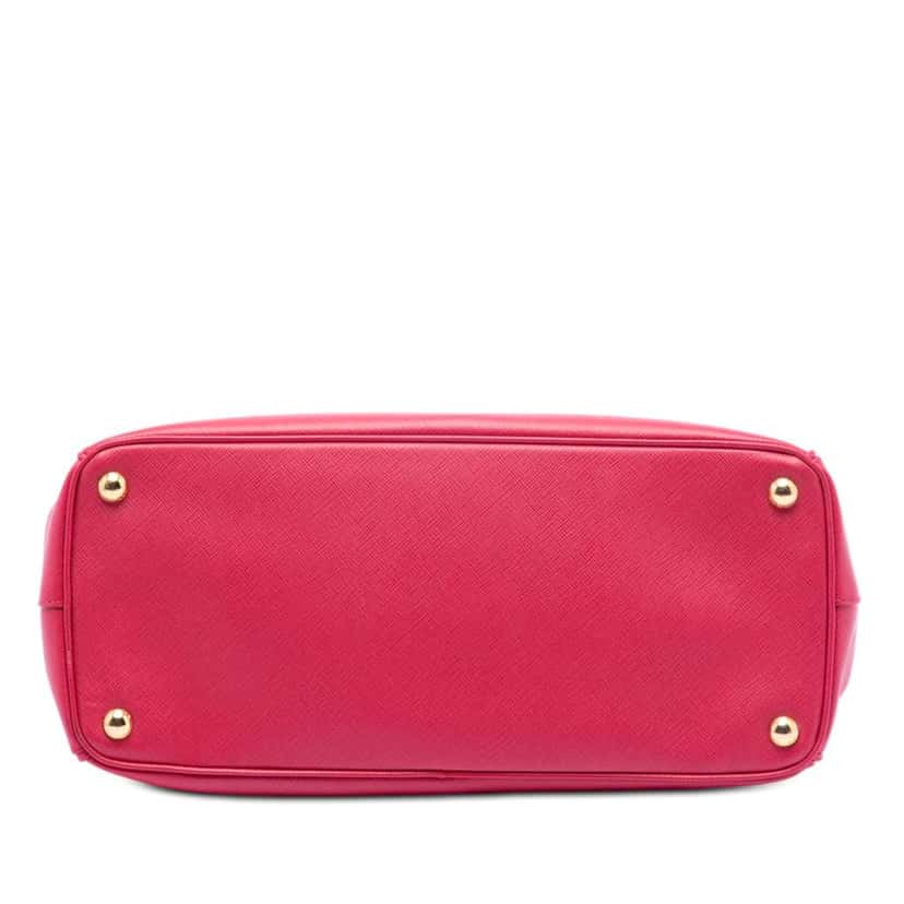 Prada Medium Saffiano Lux Galleria Double Zip Tote Pink Leather Very good condition - Inside View