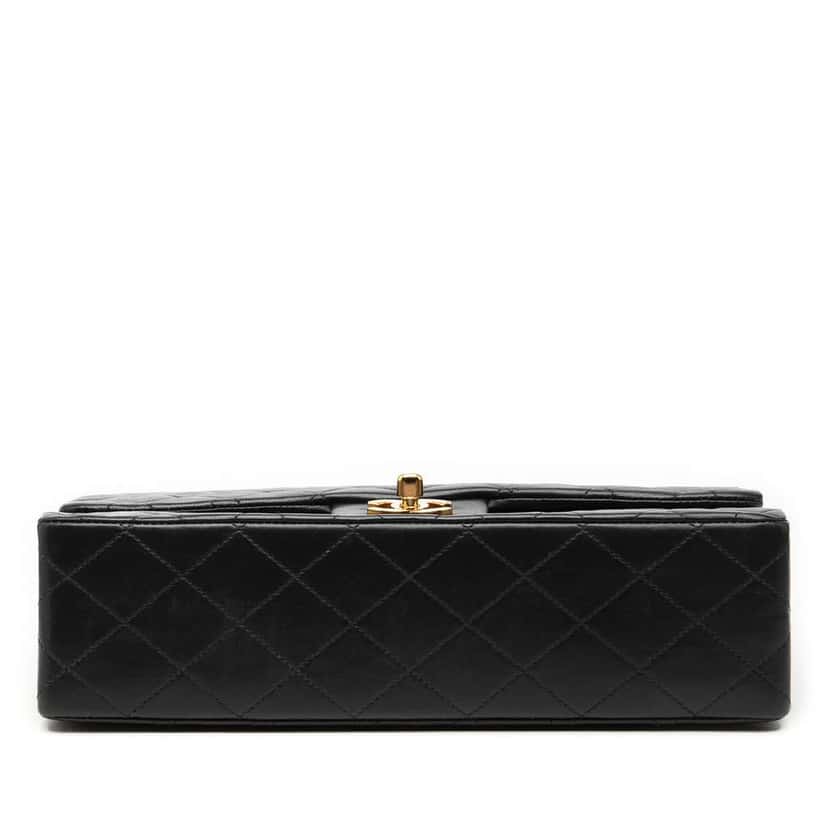Chanel Medium Classic Lambskin Double Flap Black Leather Good condition - Inside View