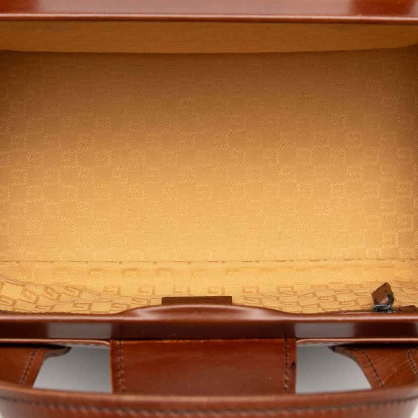 Gucci Ombre Leather Bowler Bag Brown Leather Good condition - Model View
