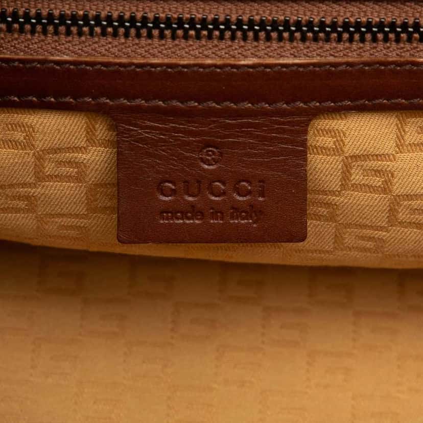 Gucci Ombre Leather Bowler Bag Brown Leather Good condition - Box View