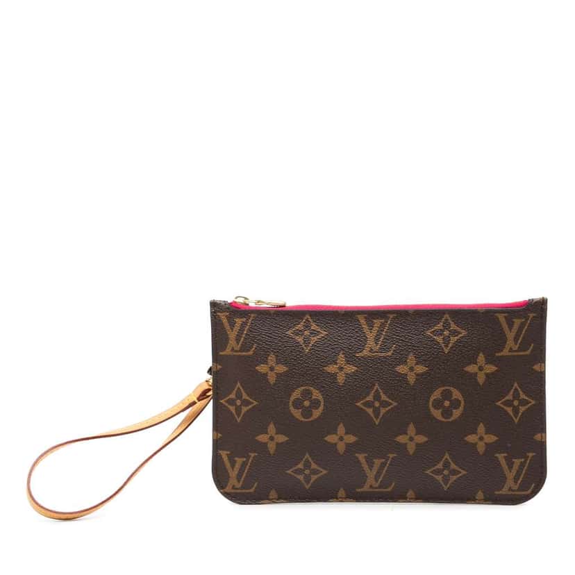 Louis Vuitton Monogram Neverfull PM Pouch Brown Good condition - Front View