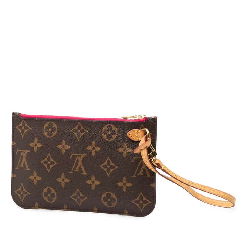 Louis Vuitton Monogram Neverfull PM Pouch Brown Good condition - Back View