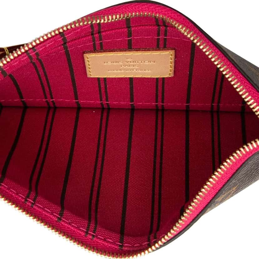Louis Vuitton Monogram Neverfull PM Pouch Brown Good condition - Model View
