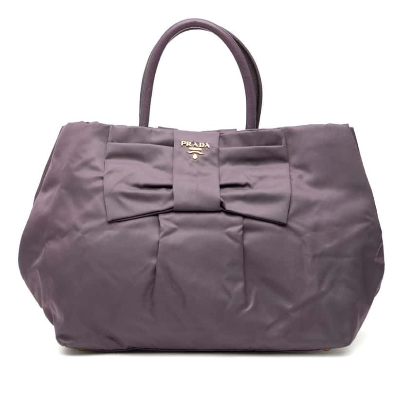 Prada Tessuto Fiocco Tote Purple Very good condition - Front View
