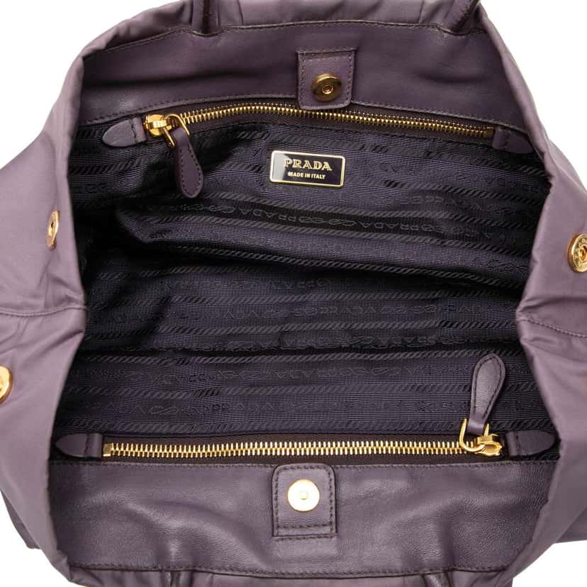Prada Tessuto Fiocco Tote Purple Very good condition - Model View