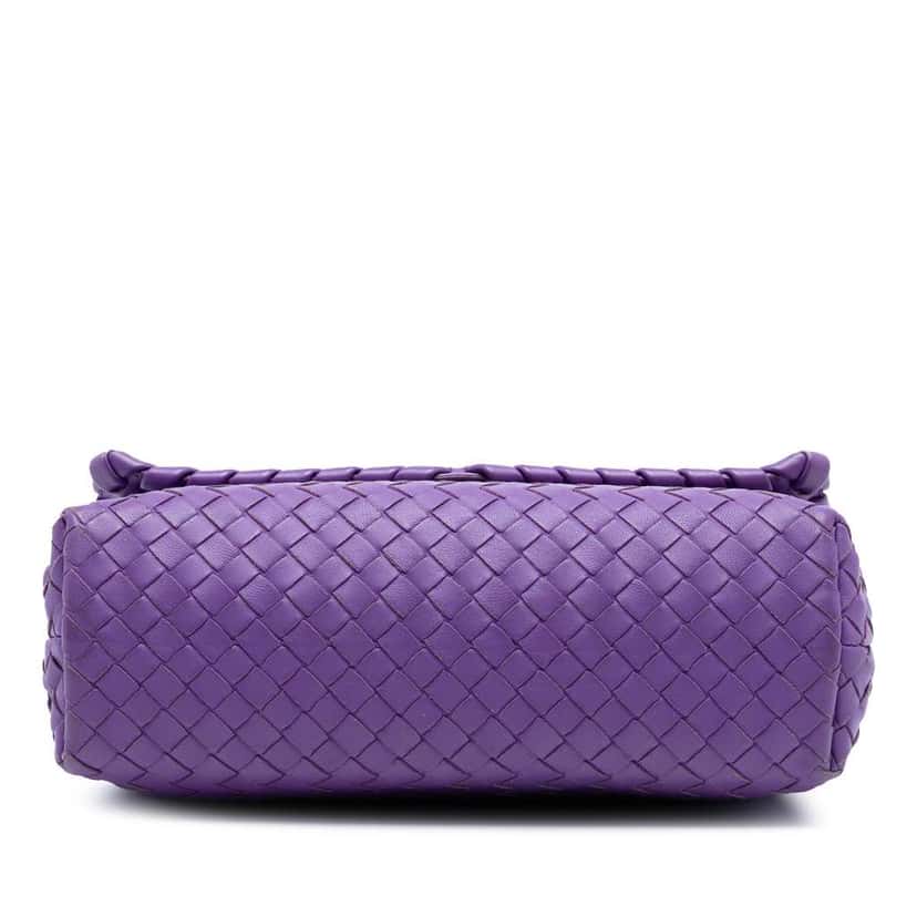 Bottega Veneta Medium Nappa Intrecciato Olimpia Shoulder Bag Purple Leather Very good condition - Inside View