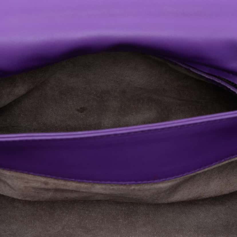 Bottega Veneta Medium Nappa Intrecciato Olimpia Shoulder Bag Purple Leather Very good condition - Model View