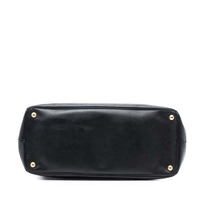 Prada Large Saffiano Lux Galleria Double Zip Tote Black Leather Good condition - Inside View