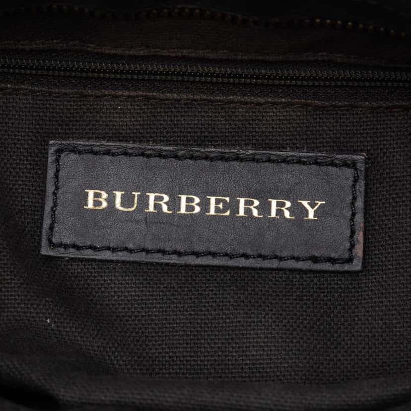 Burberry Haymarket Check Coated Canvas Hartham Crossbody Brown Canvas Very good condition - Box View
