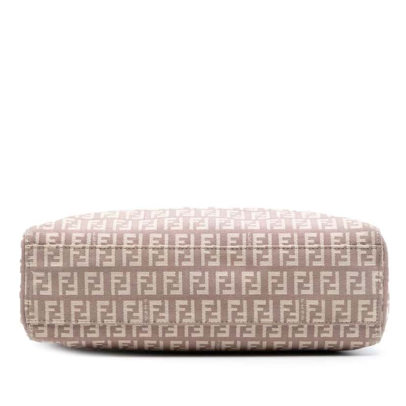 Fendi Small Zucchino Canvas Tote Pink Canvas Good condition - Inside View