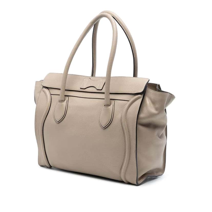 Celine Mini Luggage Leather Tote Bag Brown Leather Good condition - Back View