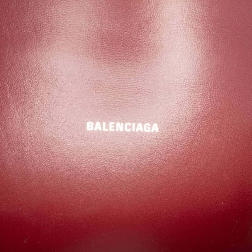 Balenciaga XS Croc Embossed Calfskin Graffiti Hourglass Top Handle Bag Red Leather Good condition - Box View
