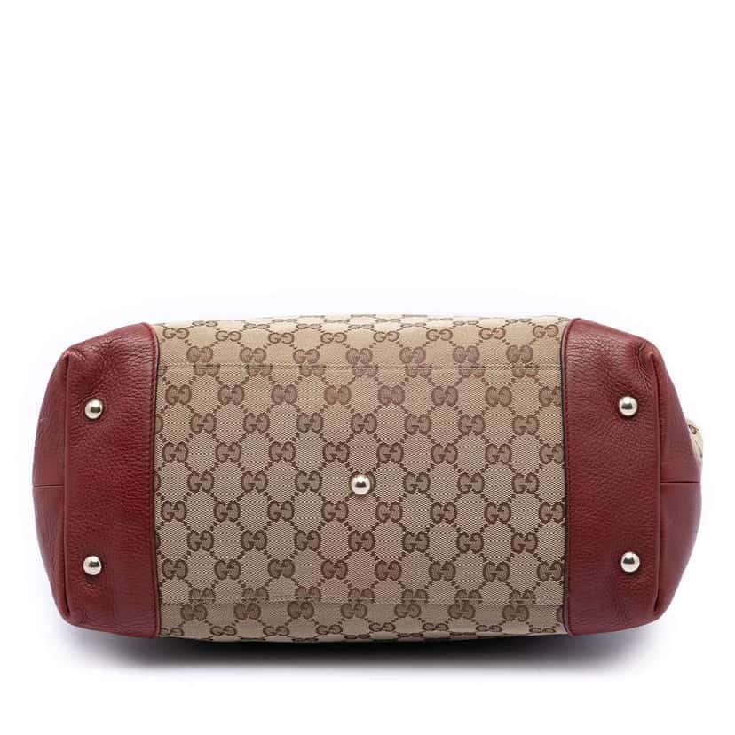 Gucci Medium GG Canvas Web Dressage Tote Brown Canvas Very good condition - Inside View