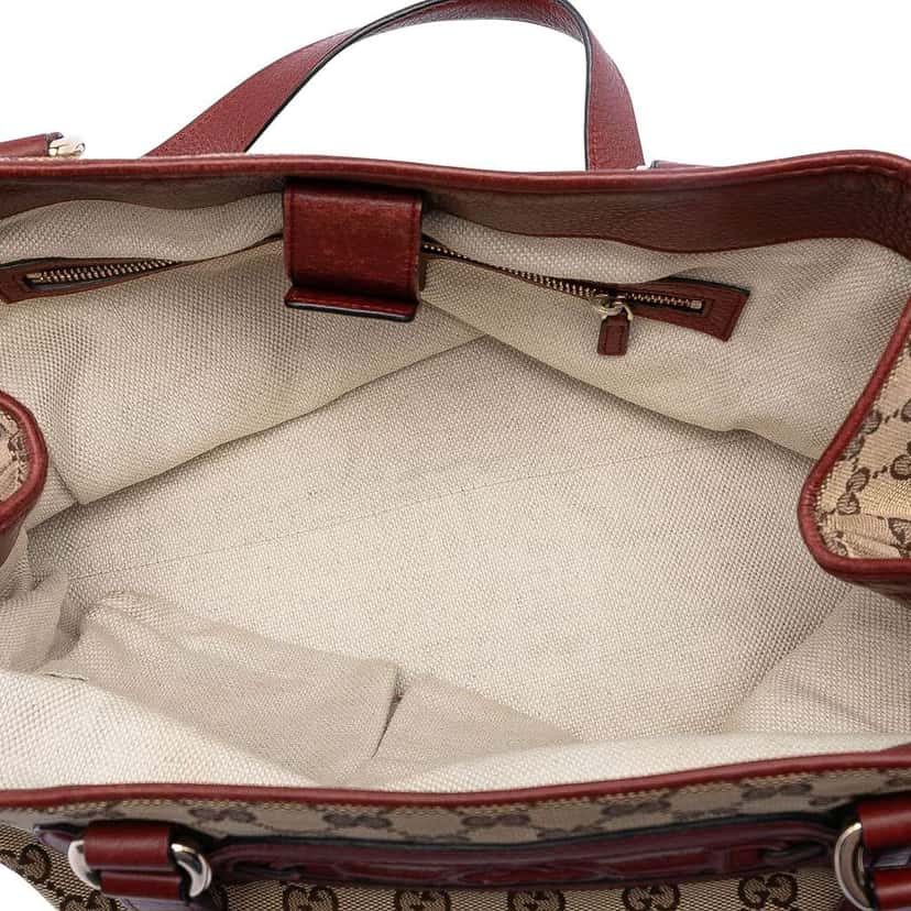 Gucci Medium GG Canvas Web Dressage Tote Brown Canvas Very good condition - Model View