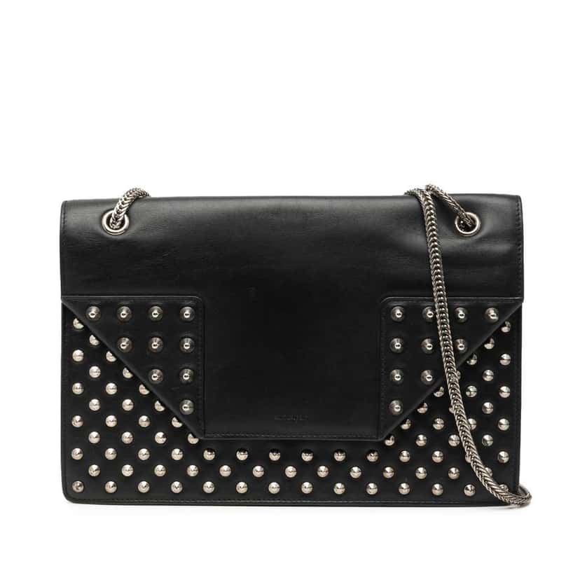 Saint Laurent Medium Studded Leather Betty Shoulder Bag Black Leather Very good condition - Front View