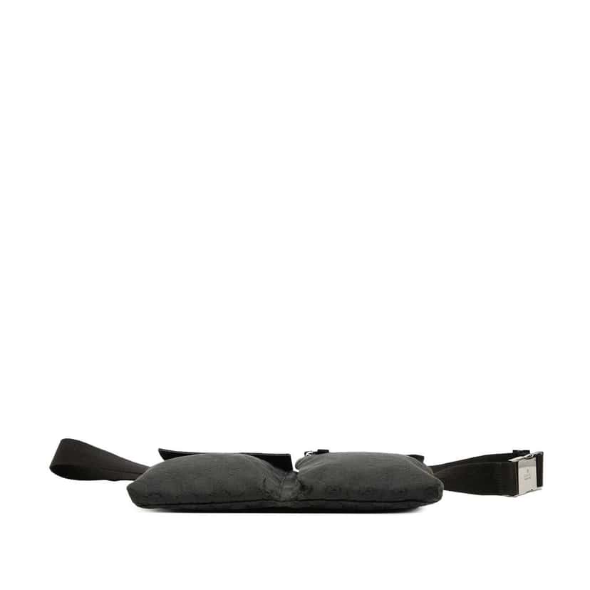 Gucci GG Canvas Double Pocket Belt Bag Black Canvas Good condition - Inside View