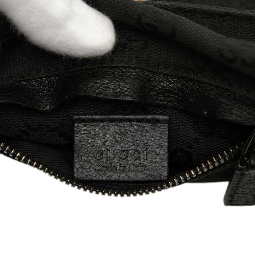Gucci GG Canvas Double Pocket Belt Bag Black Canvas Good condition - Box View