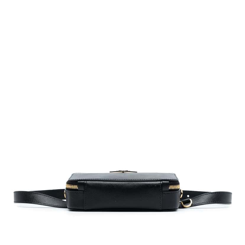 Prada Saffiano Odette Convertible Belt Bag Black Leather Good condition - Inside View