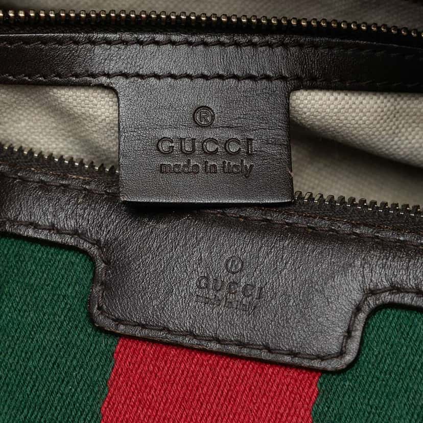 Gucci Medium GG Canvas Web Joy Boston Bag Brown Canvas Good condition - Box View