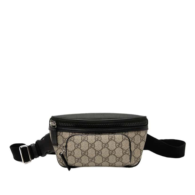 Gucci GG Supreme Belt Bag Brown Canvas Good condition - Front View