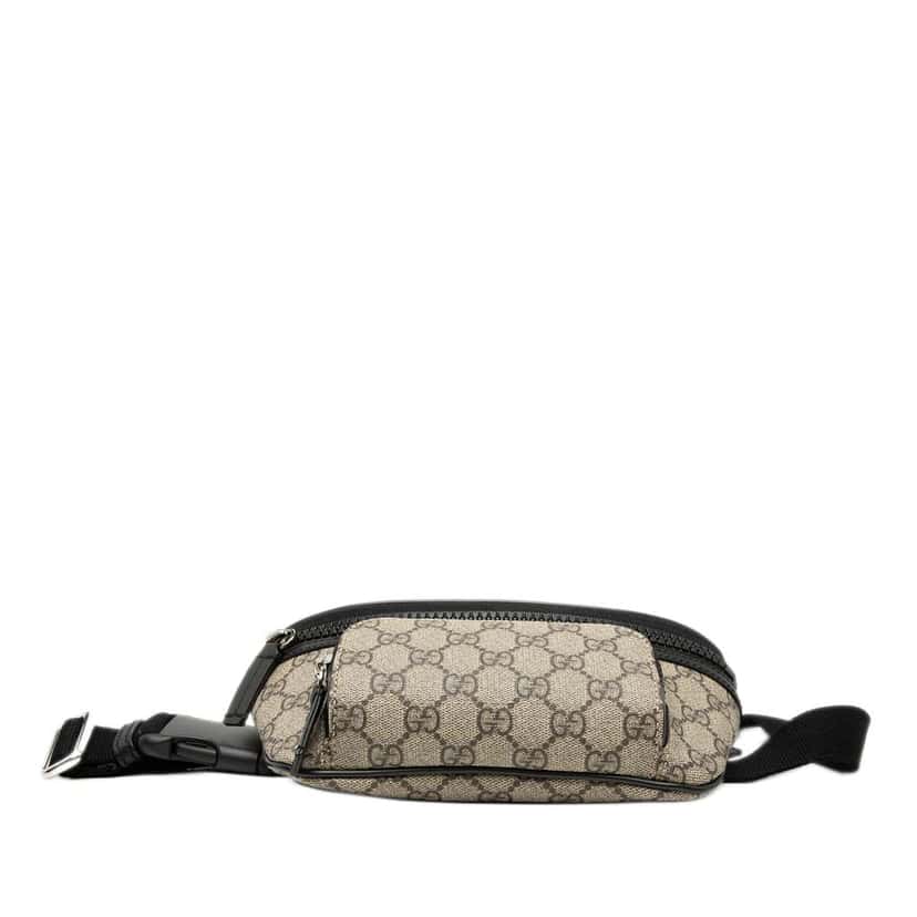 Gucci GG Supreme Belt Bag Brown Canvas Good condition - Inside View
