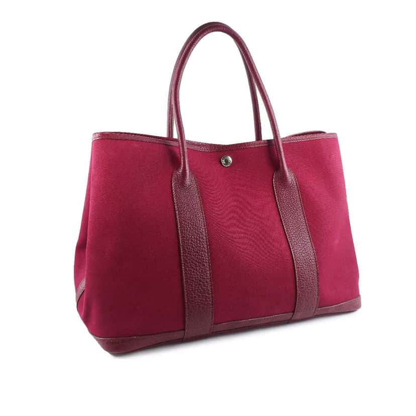 Hermès Toile and Negonda Garden Party 36 Red Canvas Very good condition - Inside View