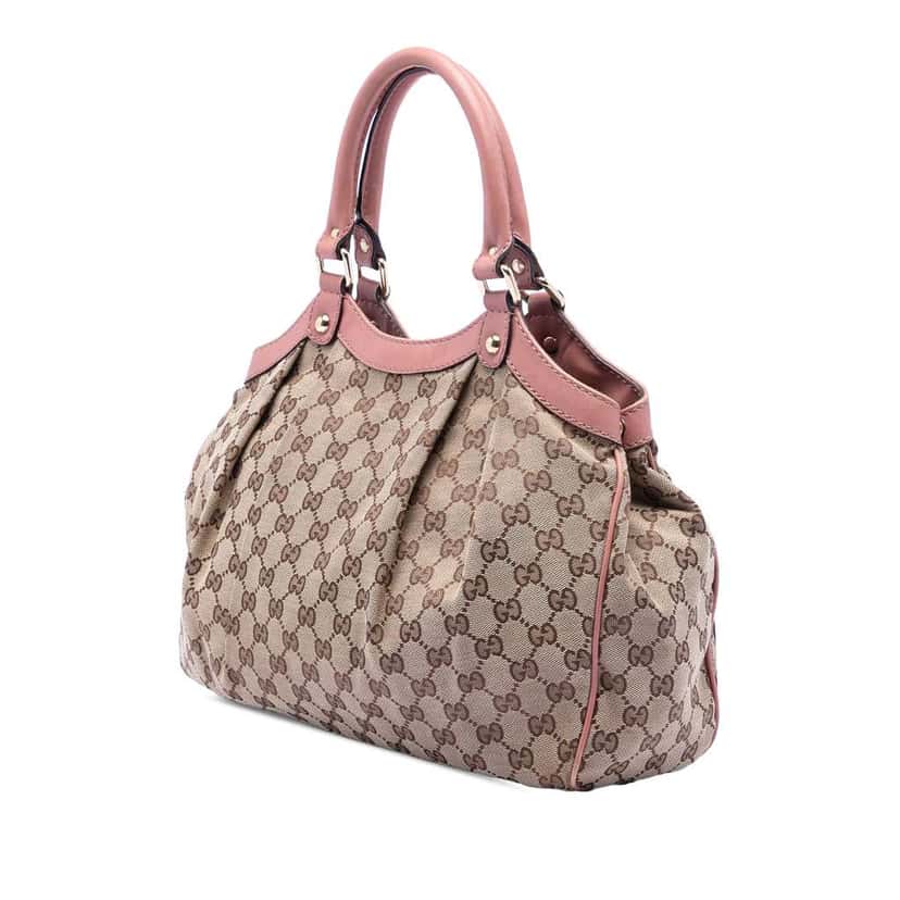 Gucci Medium GG Canvas Sukey Tote Brown Canvas Good condition - Back View