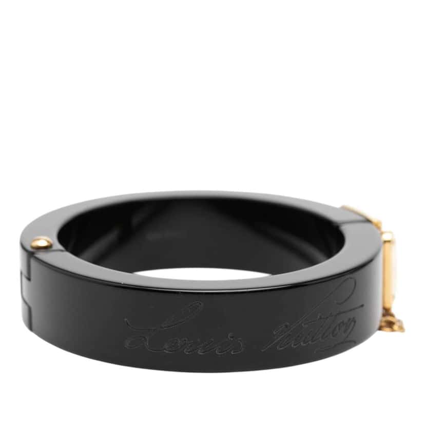 Louis Vuitton Resin Lock Me Bangle Black Very good condition - Model View