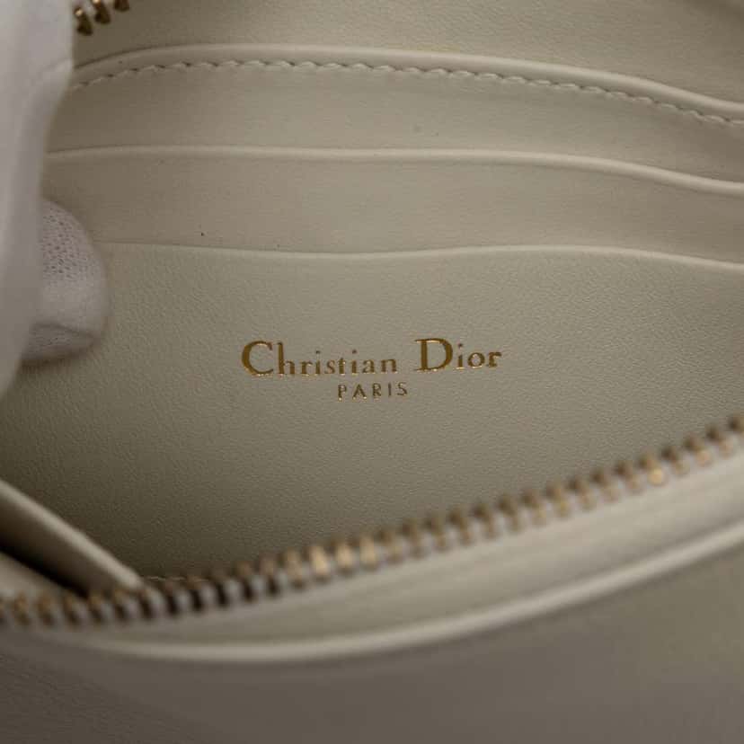 Dior Goatskin Saddle Rodeo Pouch White Leather Very good condition - Box View
