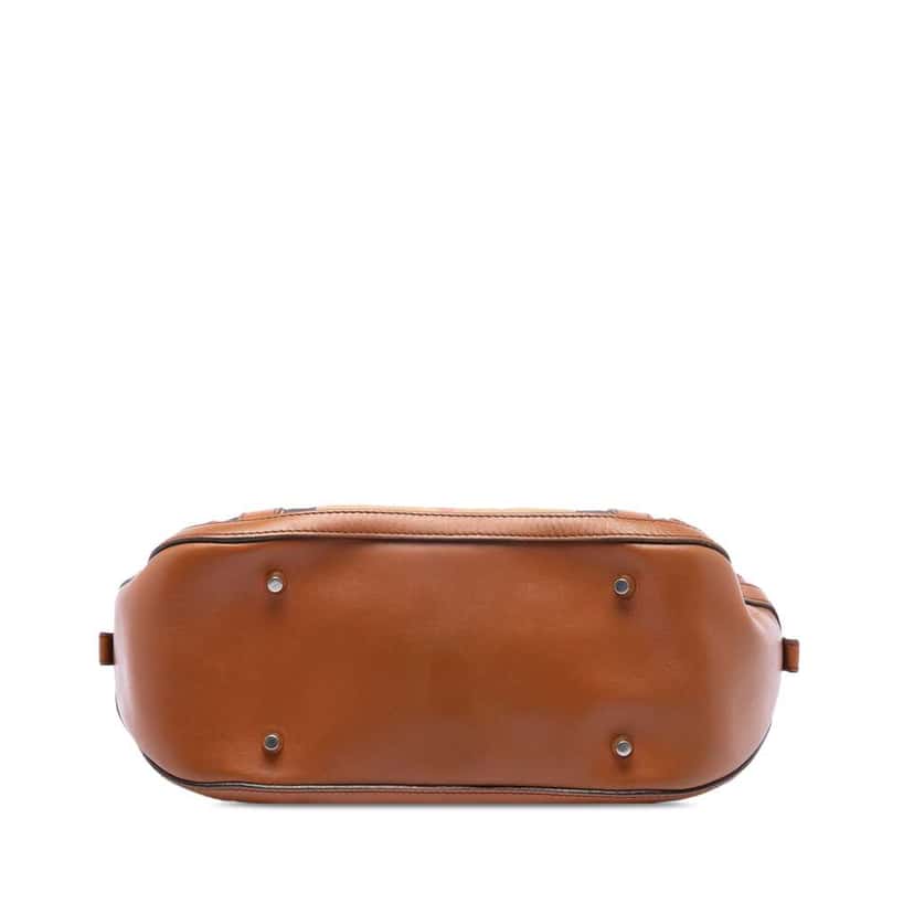 Burberry Small Leather Trimmed House Check Canvas Bridle Orchard Satchel Brown Canvas Very good condition - Inside View