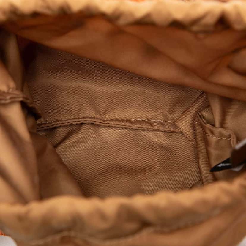 Prada Small Suede Macrame Noue Shoulder Bag Orange Leather Very good condition - Model View