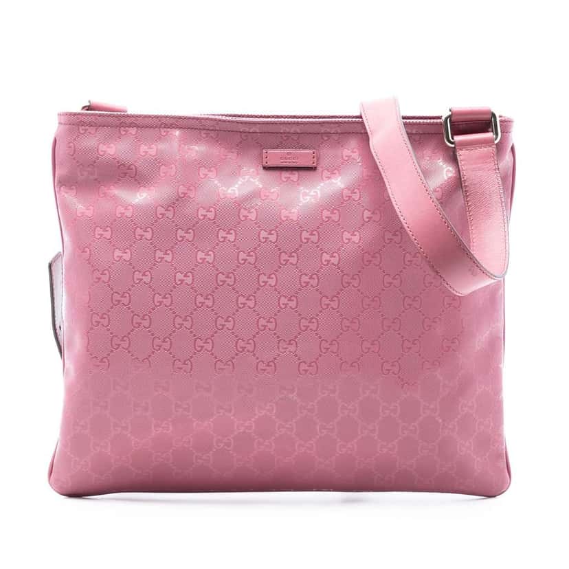Gucci GG Imprime Crossbody Pink Canvas Good condition - Front View