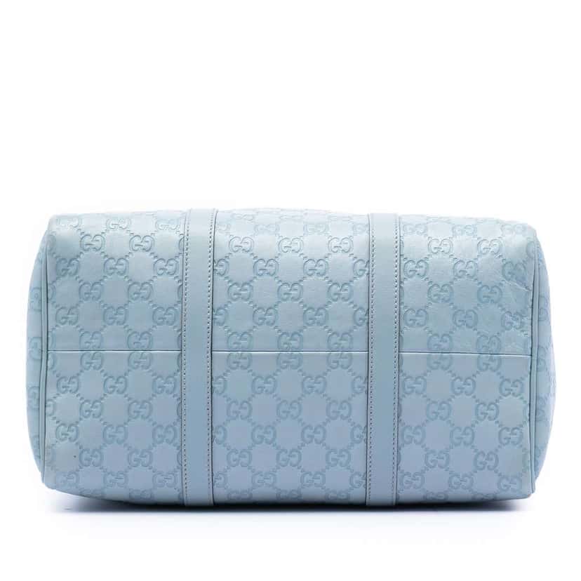Gucci Medium Guccissima Joy Boston Bag Blue Leather Good condition - Inside View