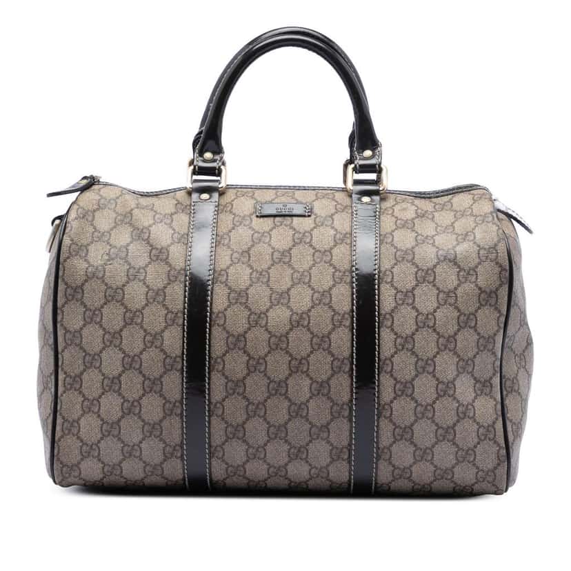 Gucci Medium GG Supreme Joy Boston Bag Brown Canvas Good condition - Front View
