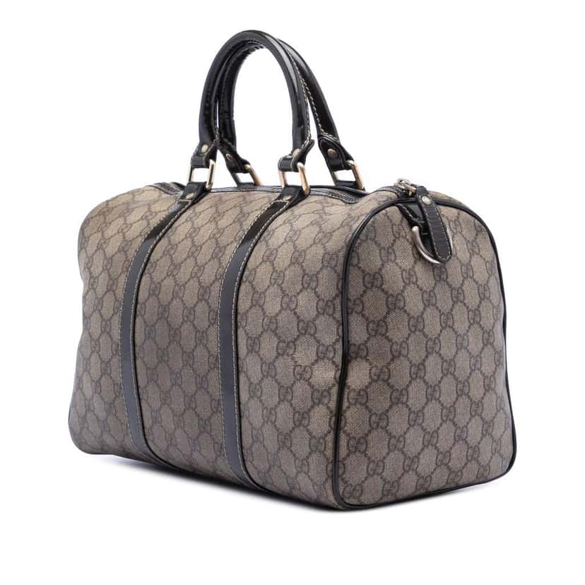 Gucci Medium GG Supreme Joy Boston Bag Brown Canvas Good condition - Back View
