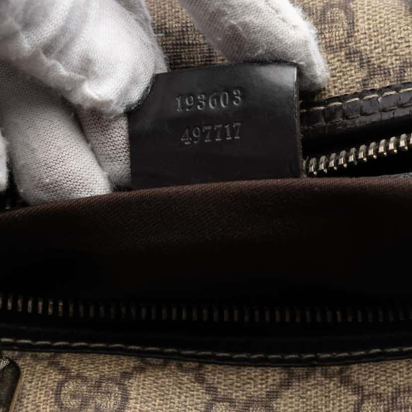 Gucci Medium GG Supreme Joy Boston Bag Brown Canvas Good condition - Box View