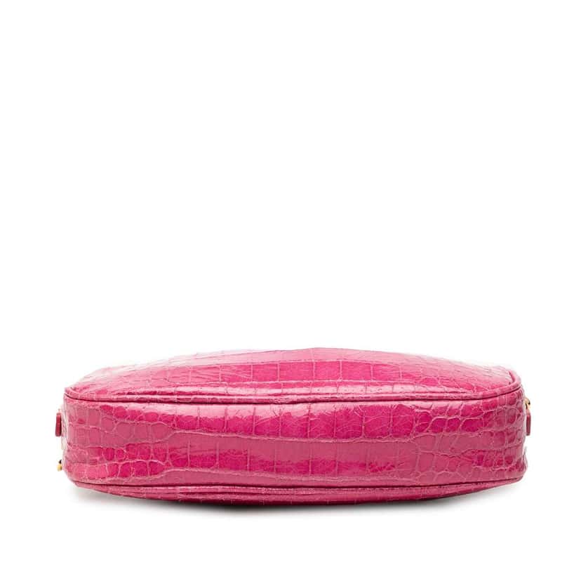 Miu Miu Croc Embossed Patent Crossbody Pink Leather Very good condition - Inside View