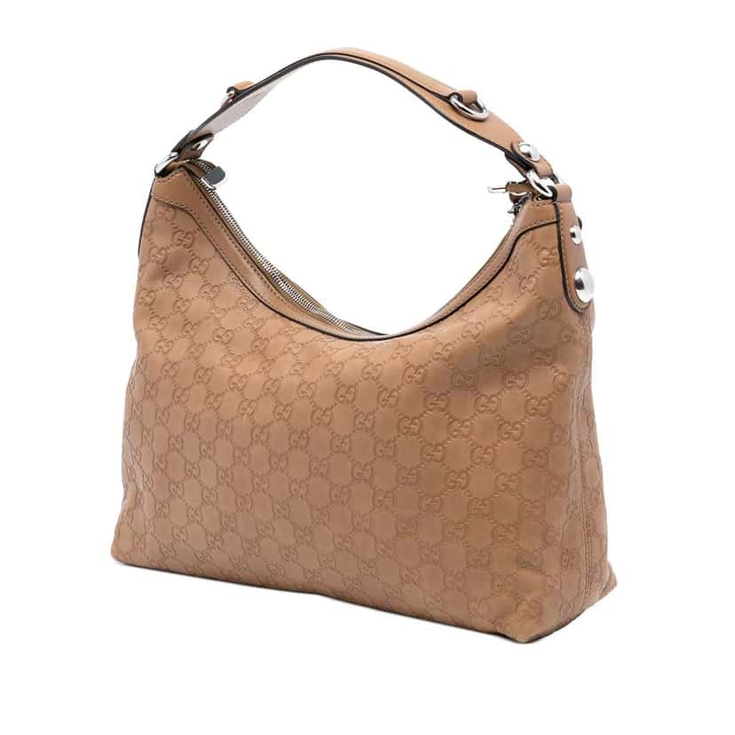 Gucci Guccissima Icon Bit Satchel Brown Leather Good condition - Back View