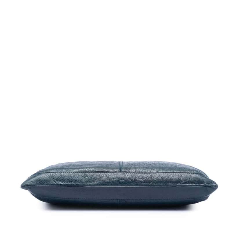 Balenciaga Lambskin Motocross Classic Clip L Clutch Blue Leather Very good condition - Inside View