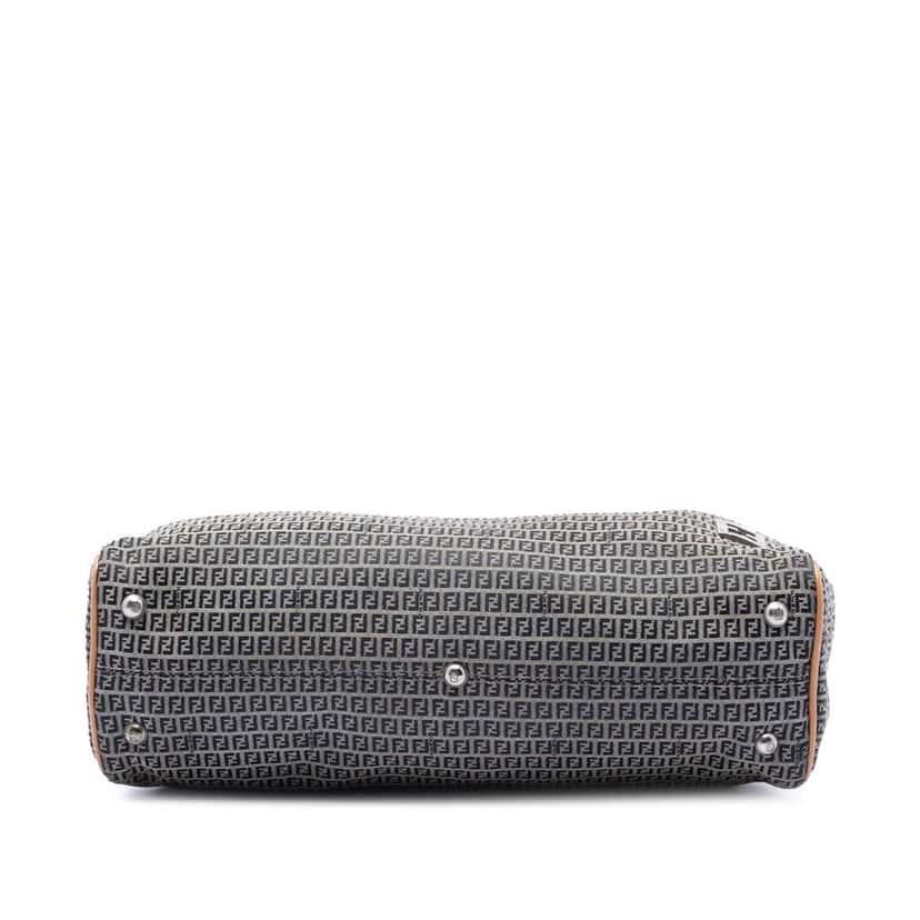 Fendi Micro Zucchino Canvas Bauletto Handbag Brown Canvas Good condition - Inside View