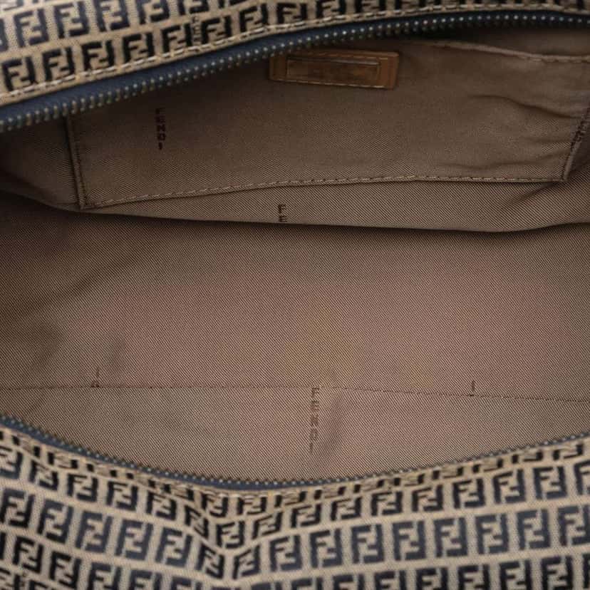 Fendi Micro Zucchino Canvas Bauletto Handbag Brown Canvas Good condition - Model View