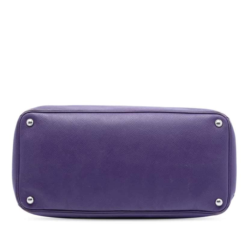 Prada Saffiano Cuir Turnlock Twin Satchel Purple Leather Very good condition - Inside View