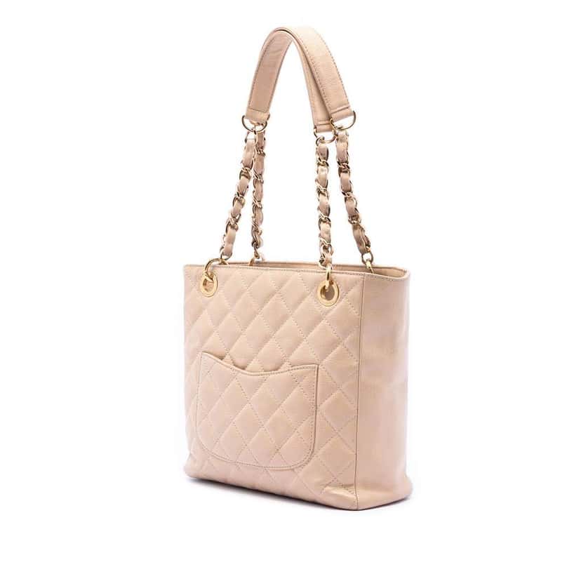 Chanel Caviar Petite Shopping Tote Brown Leather Very good condition - Back View