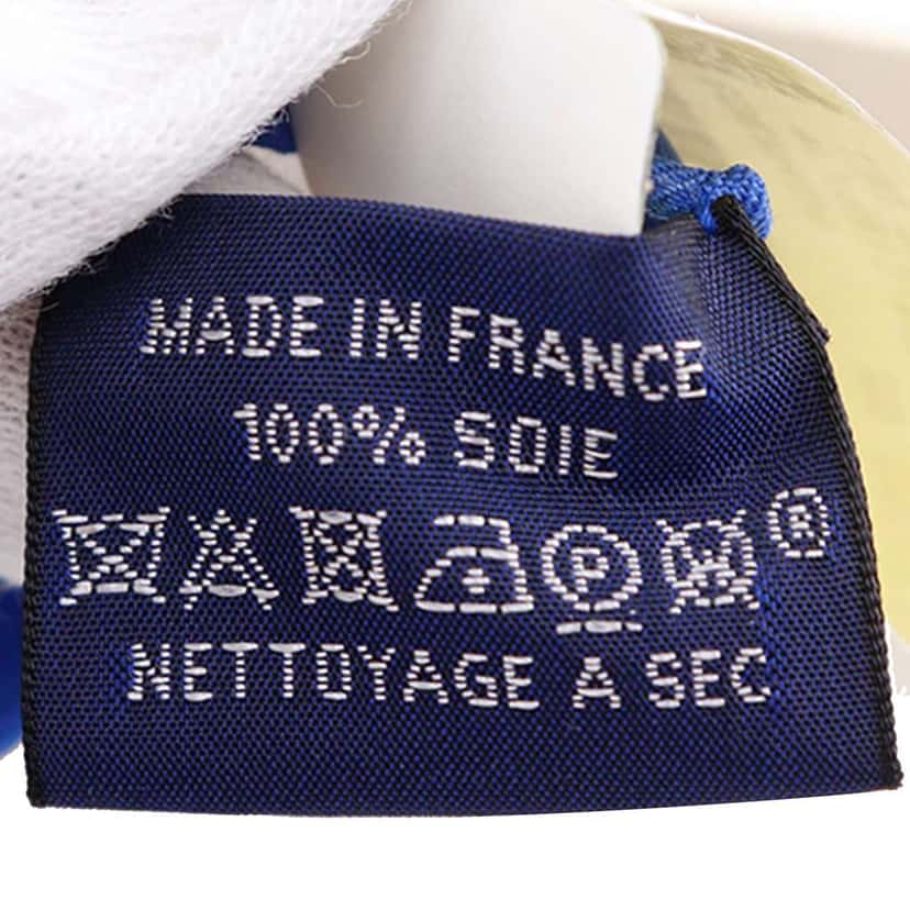 Hermès Horse Club Detail Silk Scarf 45 Blue Silk Very good condition - Inside View