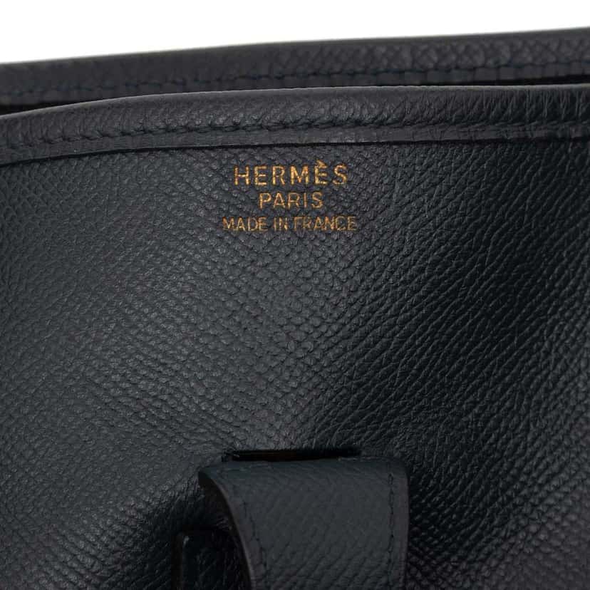 Hermès Epsom Evelyne GM Black Leather Good condition - Box View