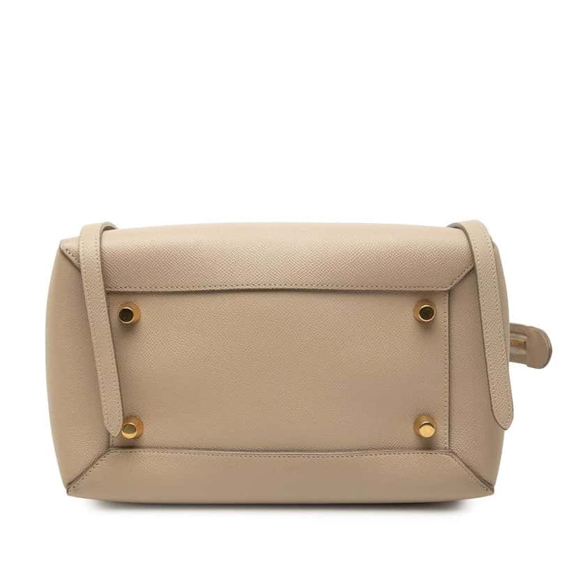 Celine Mini Grained Calfskin Belt Bag Brown Leather Good condition - Inside View