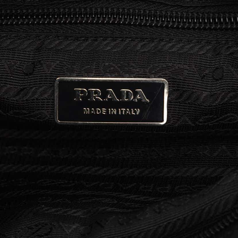 Prada Tessuto Zip Top Crossbody Black Very good condition - Box View