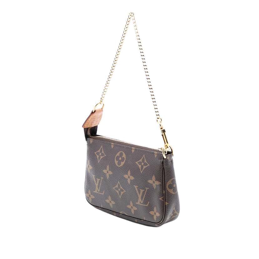Louis Vuitton Monogram Mini Pochette Accessoires Brown Very good condition - Back View