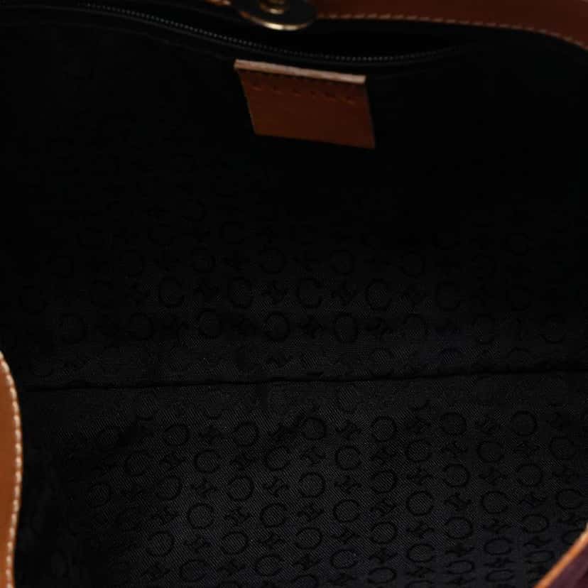 Celine C Macadam Suede Shoulder Bag Red Leather Good condition - Model View